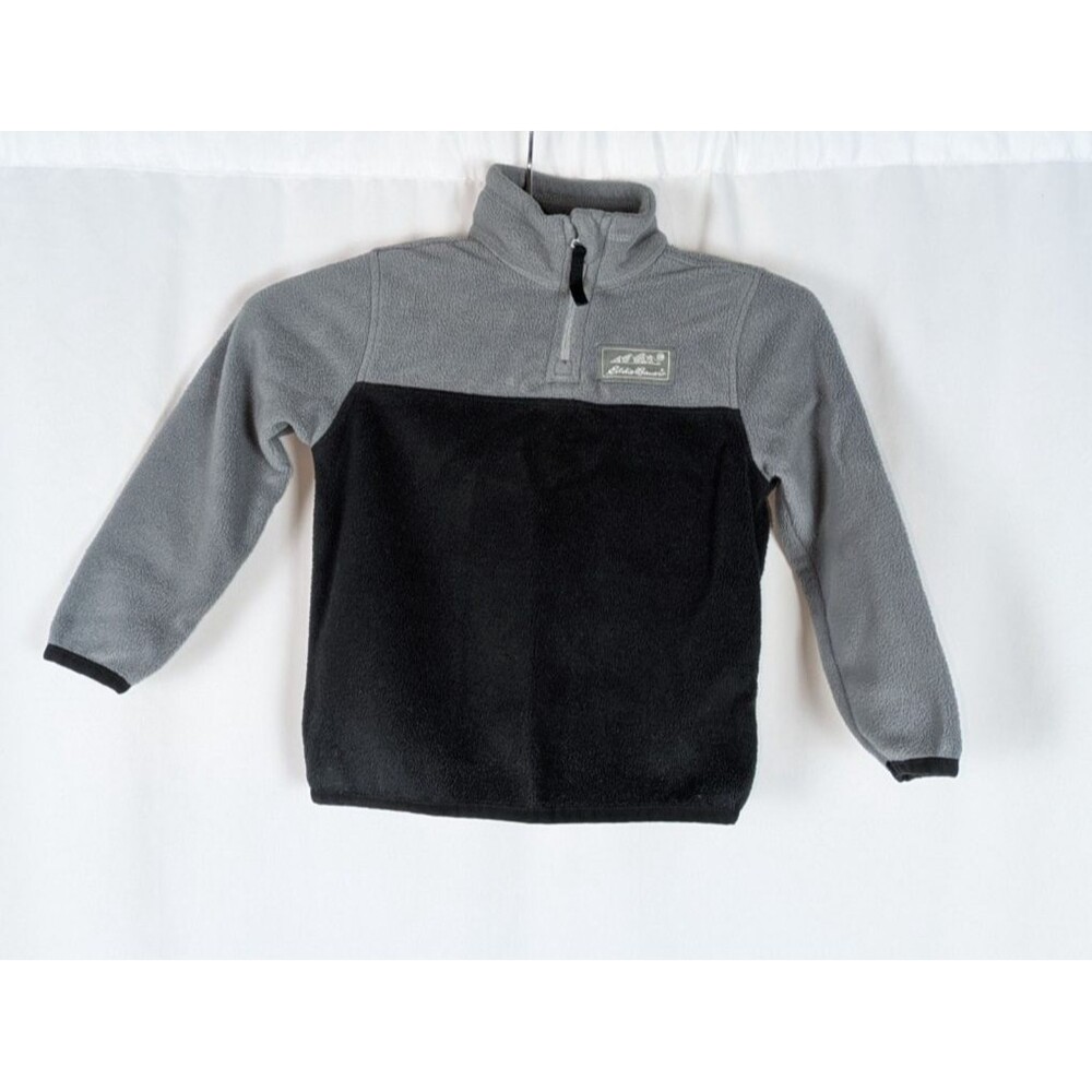 Eddie Bauer 4 Boys Colorblock 1/4 Zip Pullover Jacket Gray Outdoorsy Outerwear